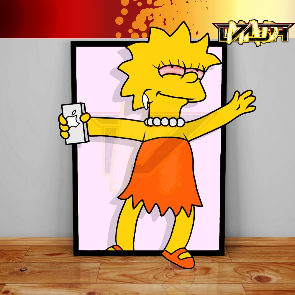 Custom Lisa Simpson Apple IPhone Poster 90s Simpsons Nostalgia Aesthetic Poster
